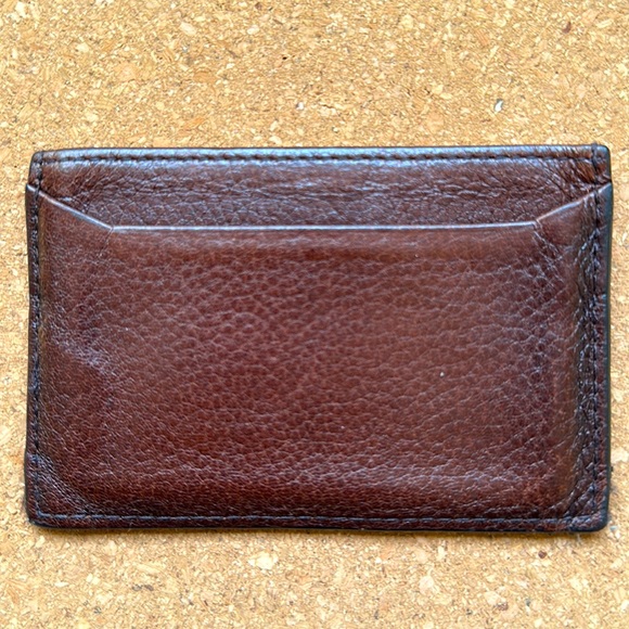 PRADA Soft Calf Brown Leather Card Holder - Picture 2 of 5